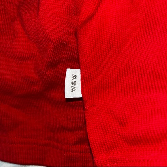 Warm & Wonderful Cropped Sheep Rugby Polo Top in Diana Red - Picture 9 of 13